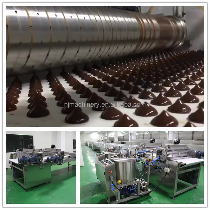 High Yield CD1500 Chocolate Chip Depositing Moulding Line gummy candy depositor Machine with cooling tunnel