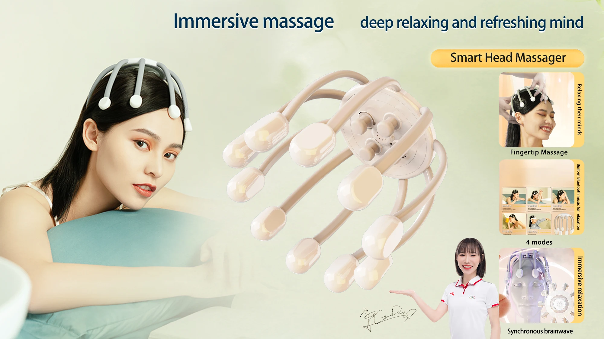 HEZHENG Electric Head Massage Device Upgrade smart motor Octopus Scalp head  massager relax scalp message| Alibaba.com