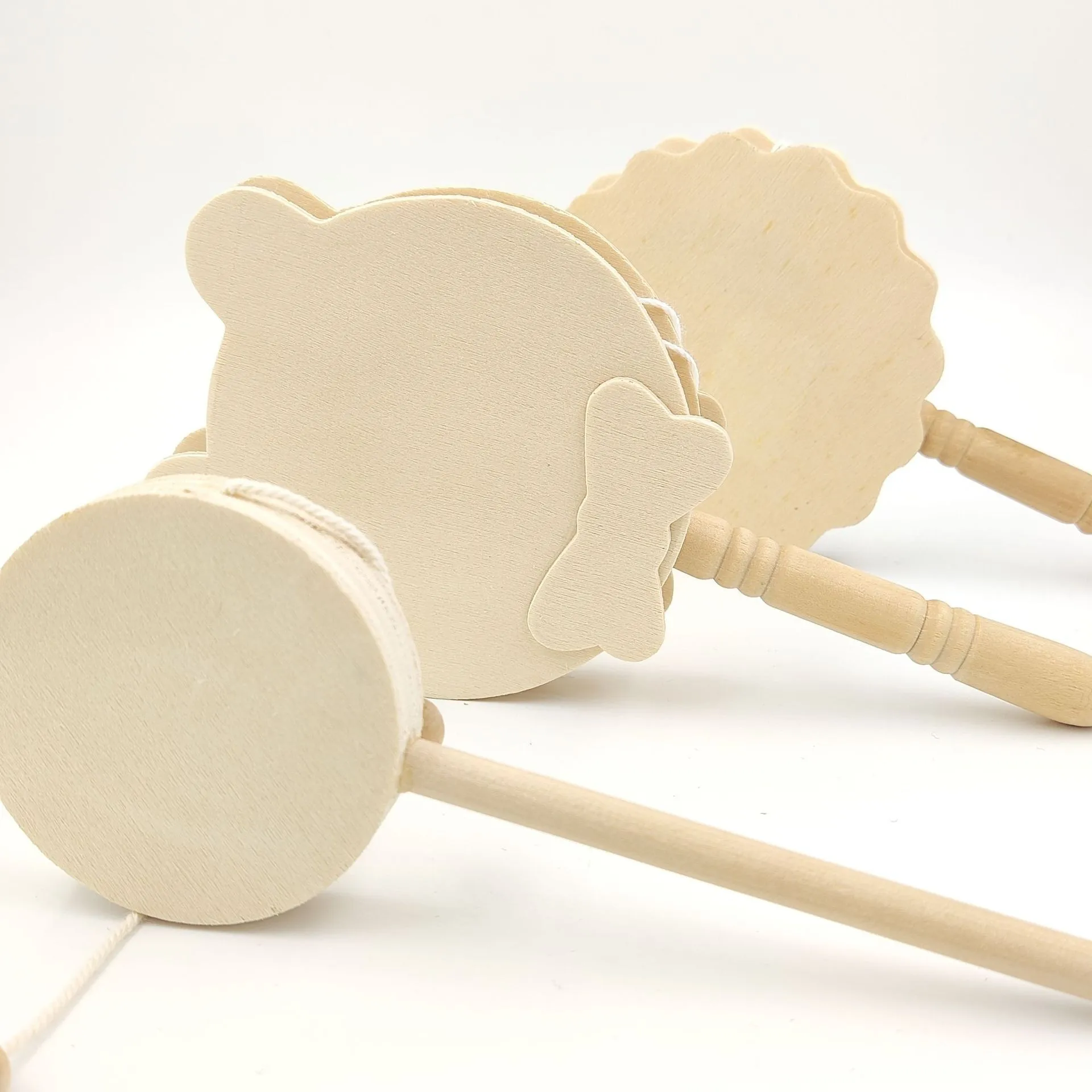 Оптовая продажа, высококачественный деревянный барабан-погремушка, музыкальный инструмент, ручной барабан для детских игрушек