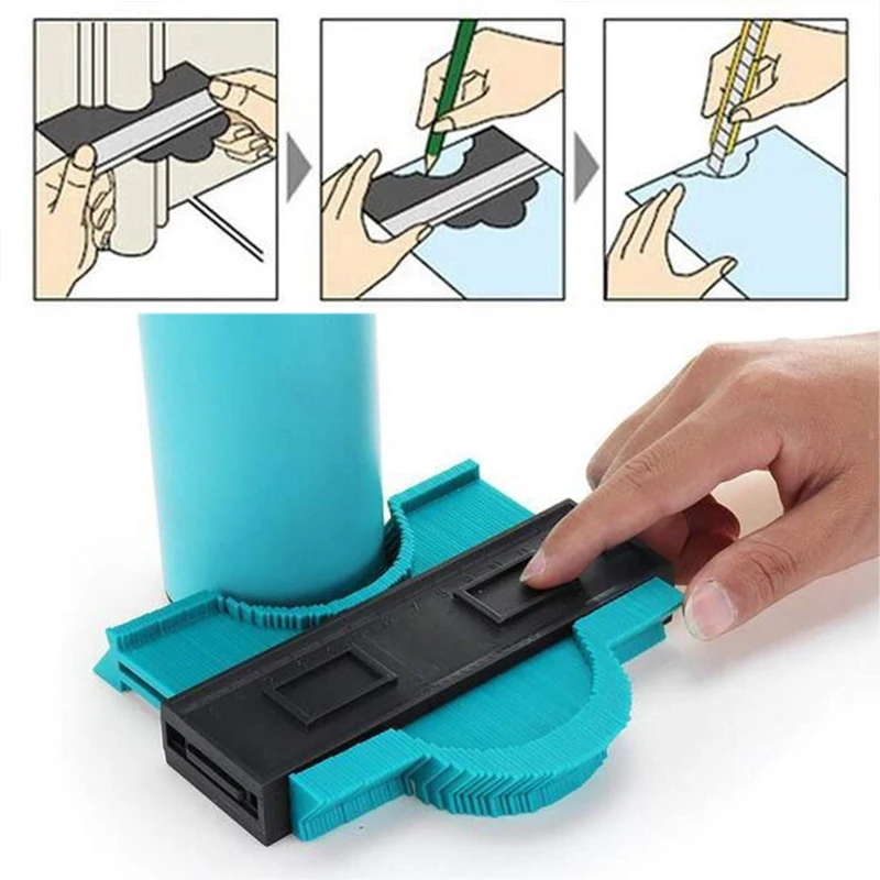 12cm Shape Contour Gauge Profile Tool Plastic Contour Copier Measuring Instruments Shape Gauge Duplicator Contour Template Tools