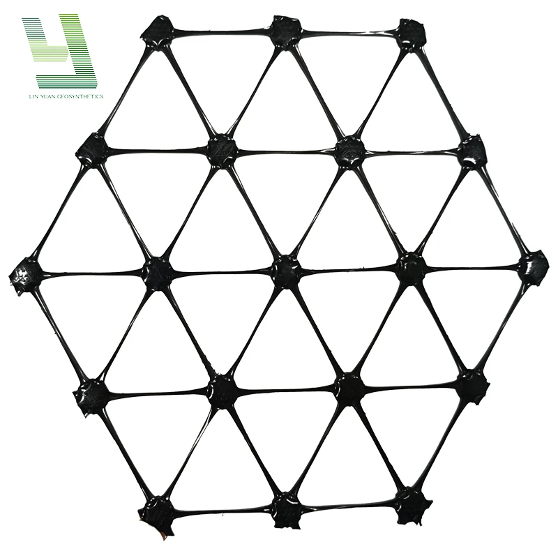 Triaxial Multidirectional Geogrid Black PP Plastic Geogrid for Base Soil Reinforcement Construction