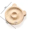 Bear-shaped wooden plate