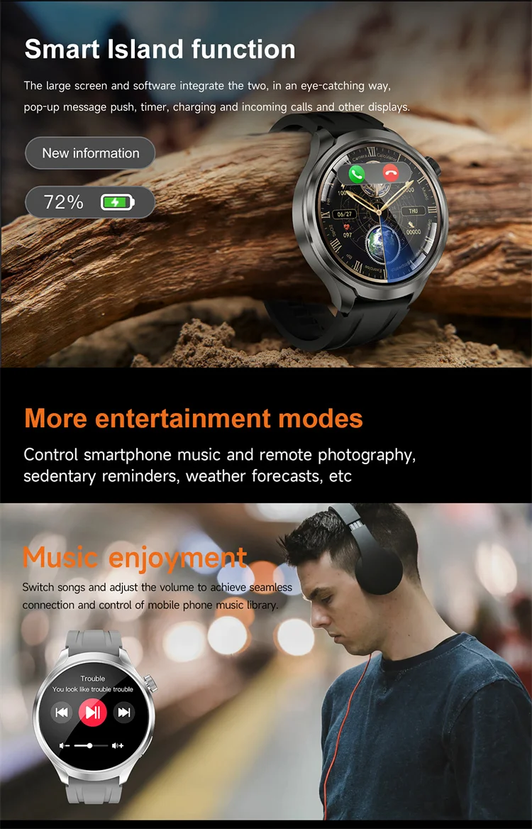 High Rated DK69 Smartwatch 128M Memory Altitude Pressure Outdoor Sports Montre Connecte Smart Watch Homme