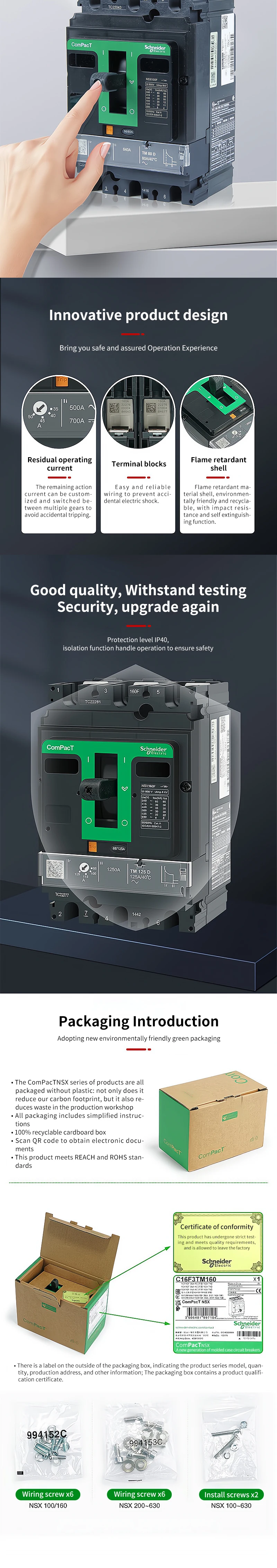Breaker Module Mc Modular Router Schneiders NSX MCCB - Reliable Circuit Breakers for Power Equipment