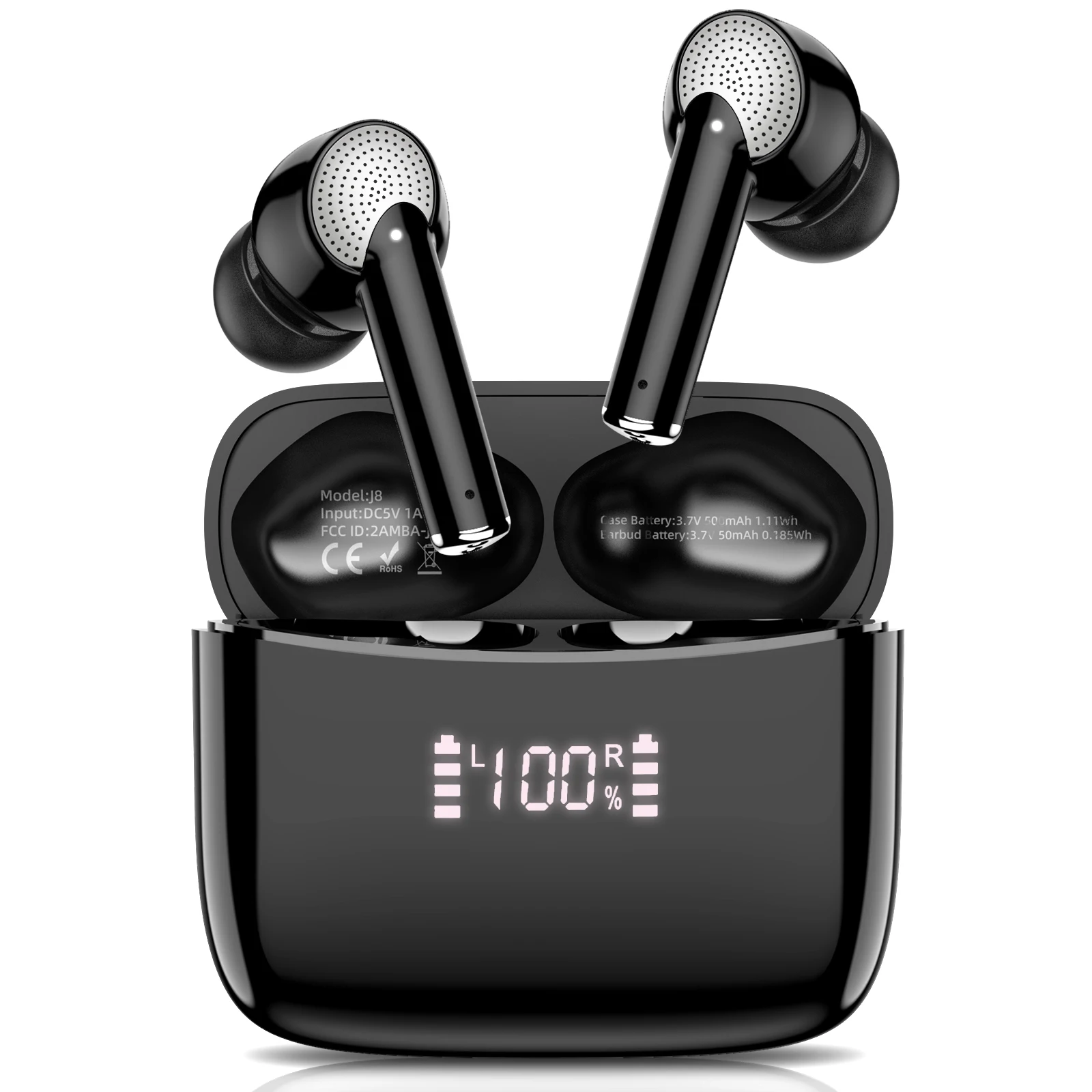 2023 Amazon Hot True Wireless Earbuds Bt Headphones Touch Control With Wireless Charging Case