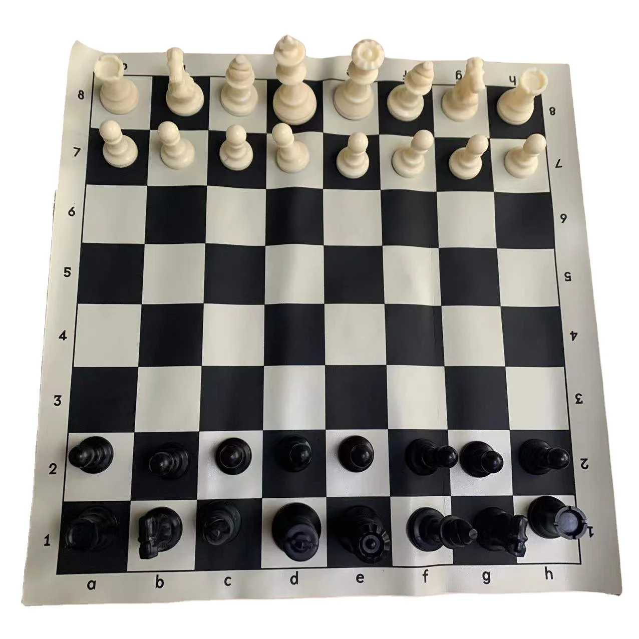 WE Games Best Value Tournament Chess Set, Plastic Pieces, Red Vinyl Board,  1 unit - City Market