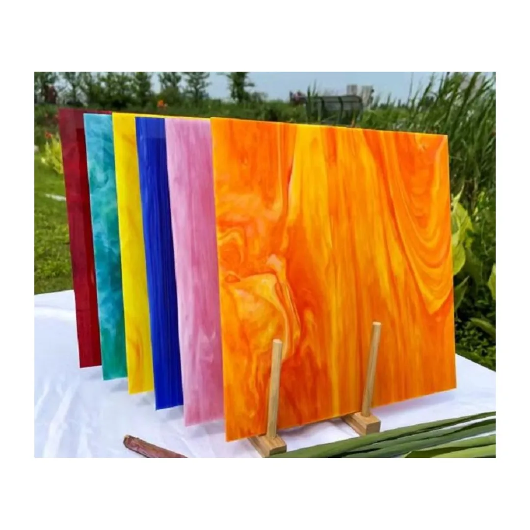 Stained Glass Bevel Clusters Suncatchers Window Hanging Mosaics Tiles Colored Art Glass Sheets