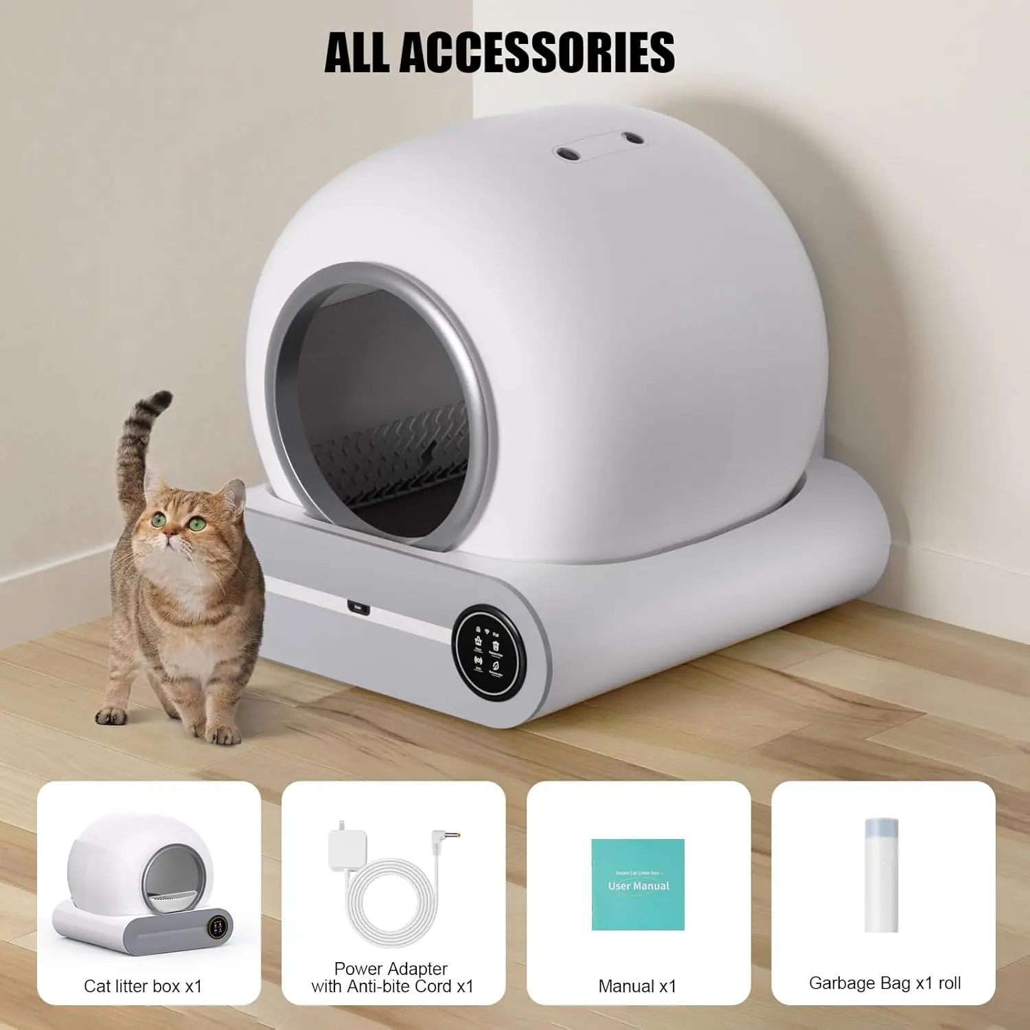 Modern APP Control WIFI Electrical Smart Pet Toilet Intelligent Self Clean Automatic Cat Litter Box