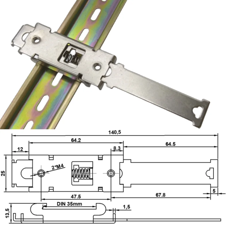 Aluminum Alloy Base Distribution Box Rail Buckle Rail Mounting Bracket ...
