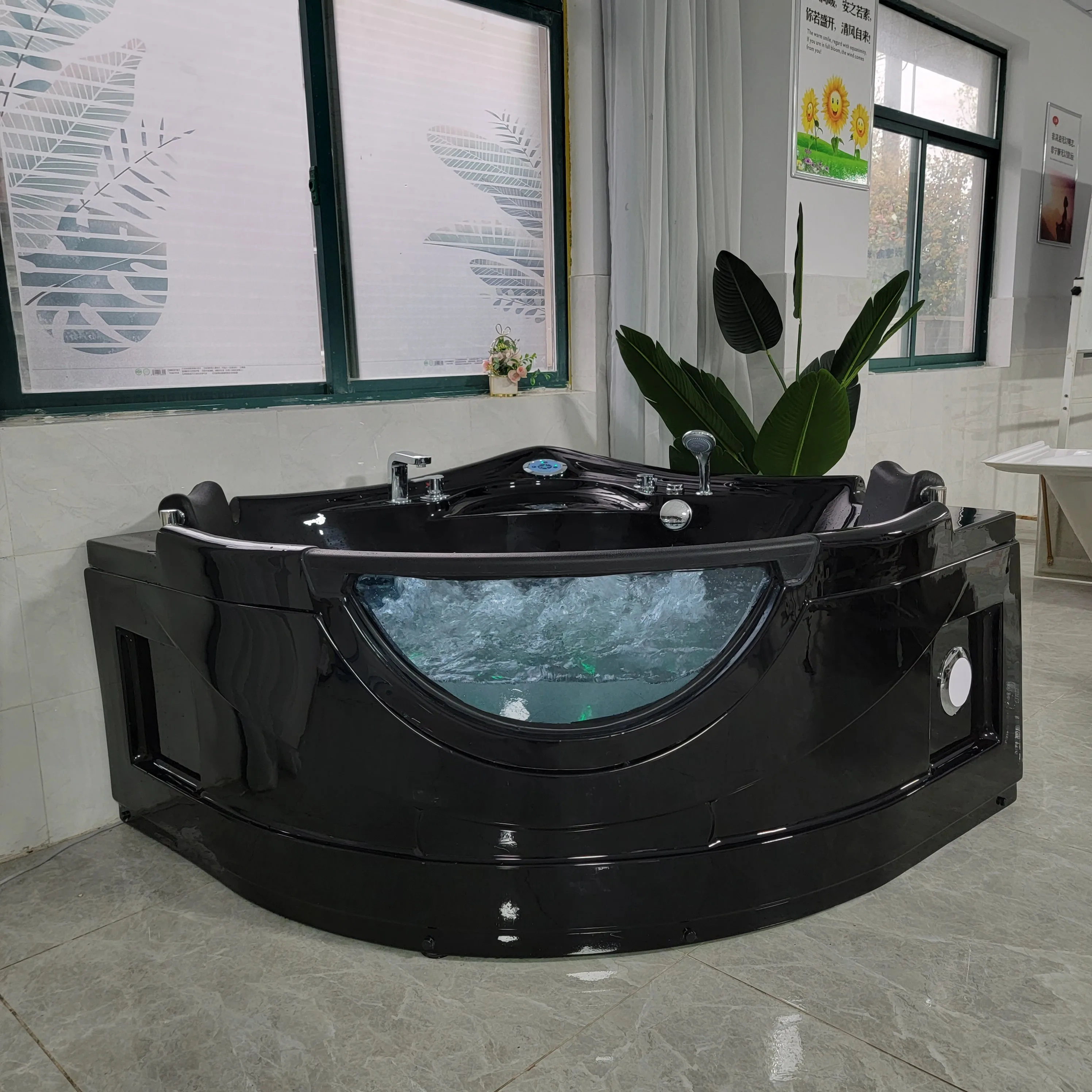 New Luxury Black Jaccuzzi Bathtub Spa Massage Bath Tub With Big Water ...