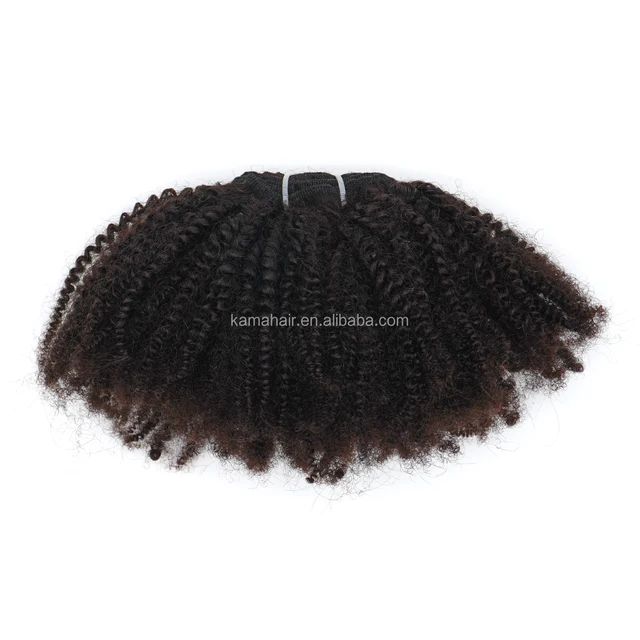 KAMA Wholesale 100% Human Hair Kinky Curly Bundles Double Wefted Black Women Natural Afro Textured Hair Extensions Weave
