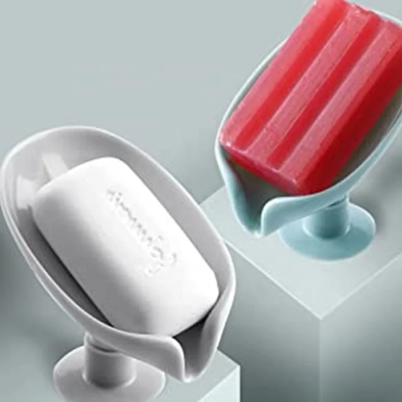 Bathroom Supplies Gadgets Leaf Shape Decorative Drainage Soap Box Drain Soap Holder Drop Shipping