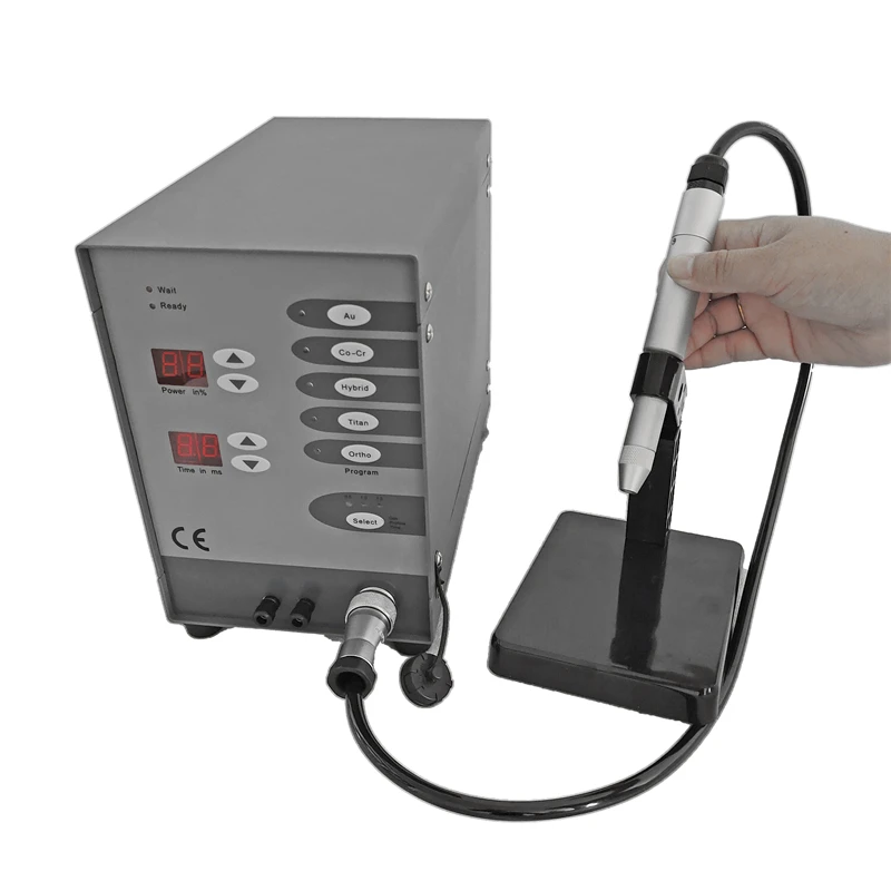 TEBAK Newest 100A Spot Welding Machine Portable for Jewelry Welding Handled for Gold Silver Pulse Arc Argon Soldering Welder