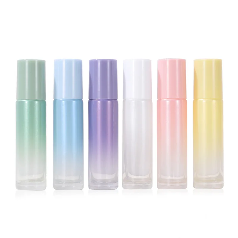 Custom Gradient Color White 5ml 10ml Roll on Glass Bottle