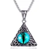 Blue + stainless steel chain