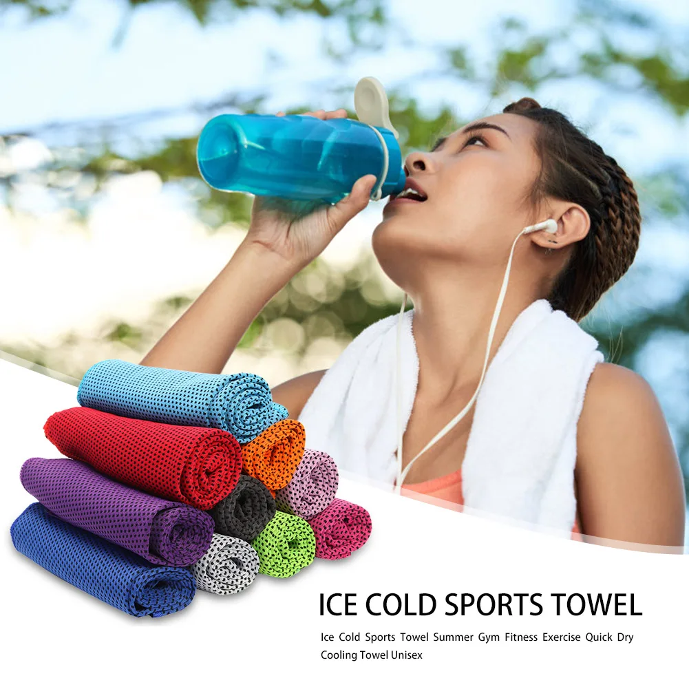 Details about   Sports Microfiber Towel Summer Towel Quick Cooling Drying Physical Activities 