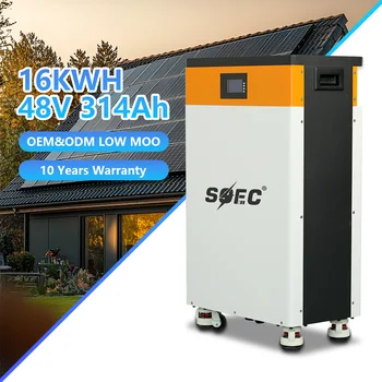 SOEC 16Kwh 48V 280Ah 314Ah  Household Energy Storage Off Grid System Solar System High Voltage and High Capacity