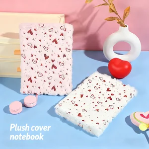 New Hot A5 Journal for Girlfriend Love Stamping Plush Notebook with Hardcover Valentine's Day Prize Durable Paper Cover