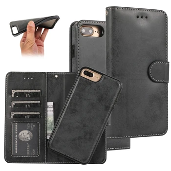 Retro PU Flip Wallet Leather Case for iPhone X 6 6s 7 8 Plus XS Multi Card Holders Phone Cases for iPhone XS Max XR 11 Cover
