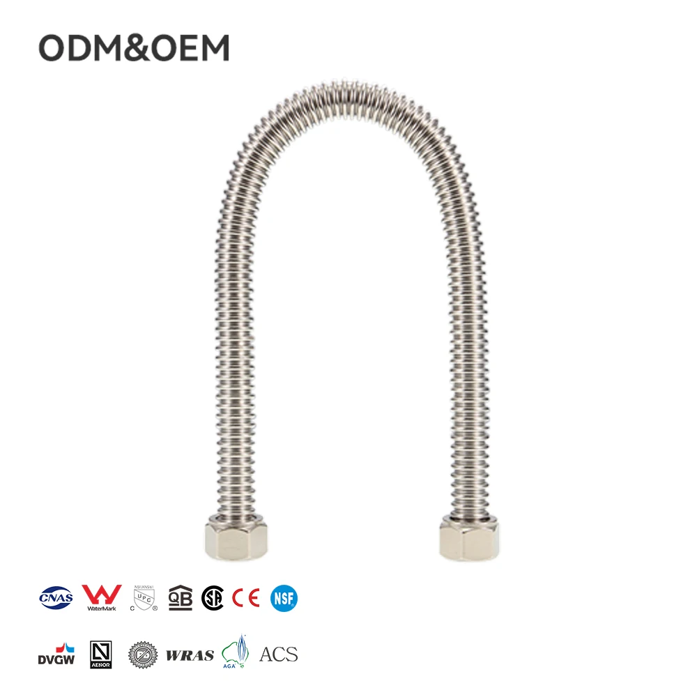 304 Stainless Steel Corrugated Hose Flexible Metal Pipe for Gas Water  High Temperature Resistance Durable