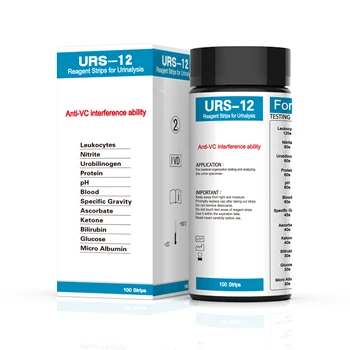 12 Urinalysis Test Strips, Micro Albumin Diagnostic testing Urine Dipstick Test