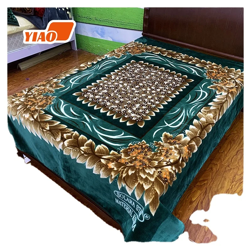 Beautiful Color Variation Print Plush Microfiber Korean Mink Blankets 2 Ply Mink Blankets Japan Mink Blanket Fabric