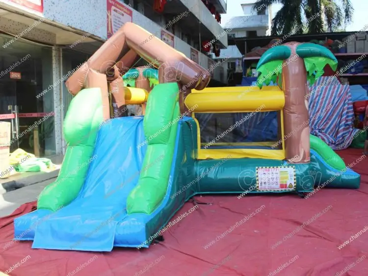 Outdoor Commercial Kangaroo Small Combo with Slide Obstacle Bouncer Jumper Commercial Jumping Castle Bounce Houses for Sale