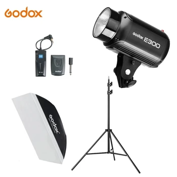 Godox E300 Studio Flash Light 300W Kit with Stand and Softbox Bag Video Lights Set Photography Studio Strobe Light 110V/220V detail image