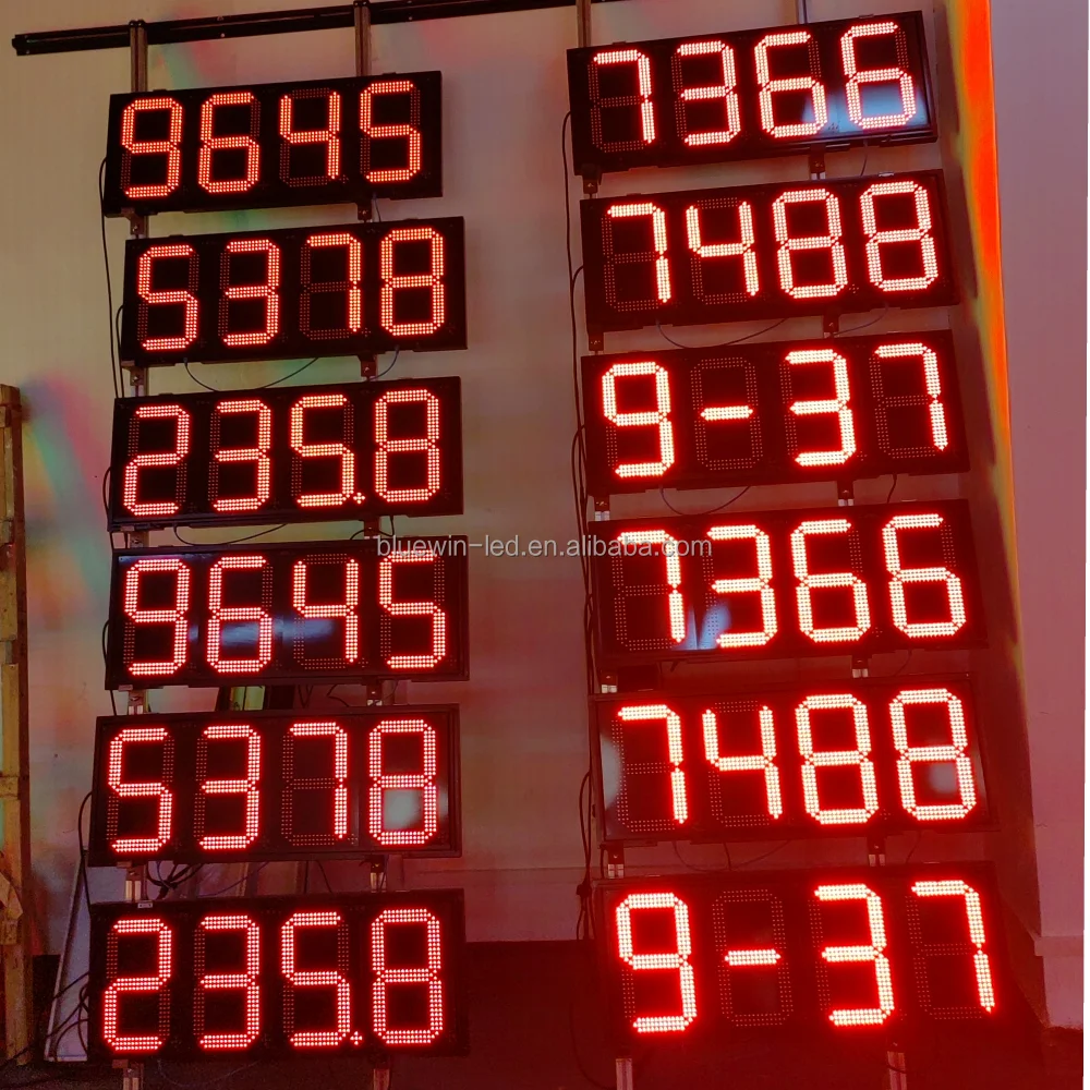 Led Commercial Advertising Display Screen Gas Station Sign Pole for Sale