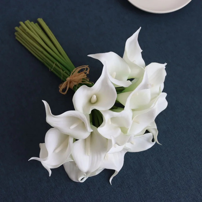 RNSUNH Kunstmatige Calla Lelie Bloemen 12 Stks 33,8 cm Lange