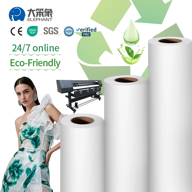 Manufacturer Custom Printed High-Temperature White Rolling Papers Dye Sublimation Transfer on Premium Paper