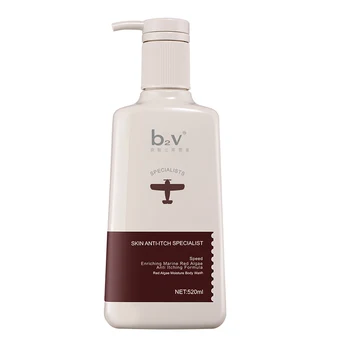 B2V Organic Red Algae Body Wash Refreshing Natural Ingredients Anti-Itch Moisturizing Whitening Long-Lasting Fragrance Bubble