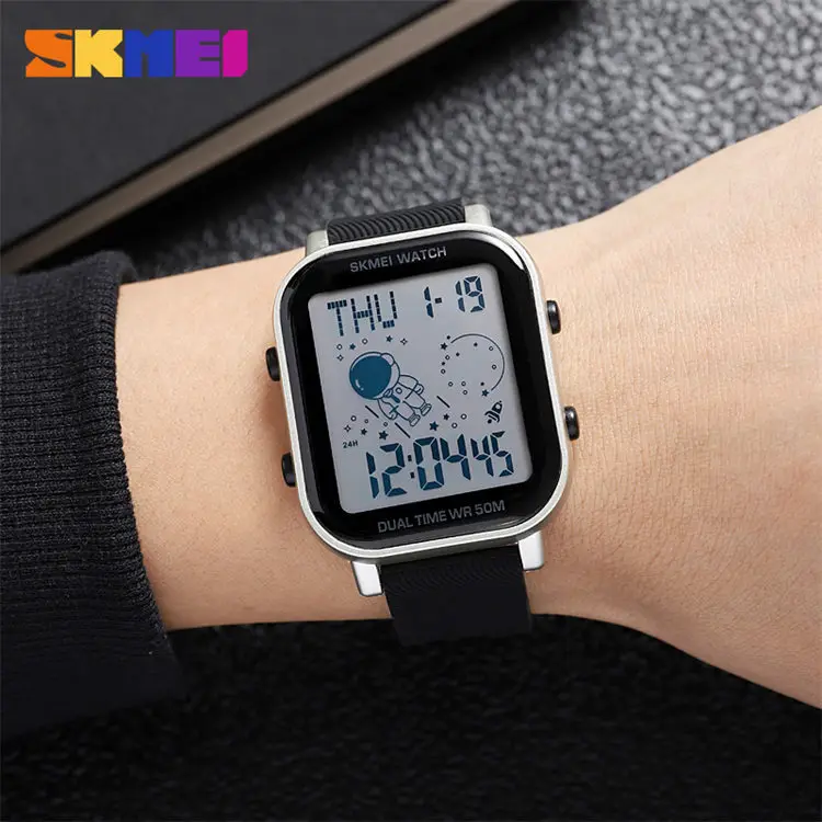 Skmei 1971 Wholesale Guangzhou Man Digital Watch Low Price Silicone Band 2  Time Zone Chrono Character Casual Watch Kit - Buy Man Digital Watch,Low