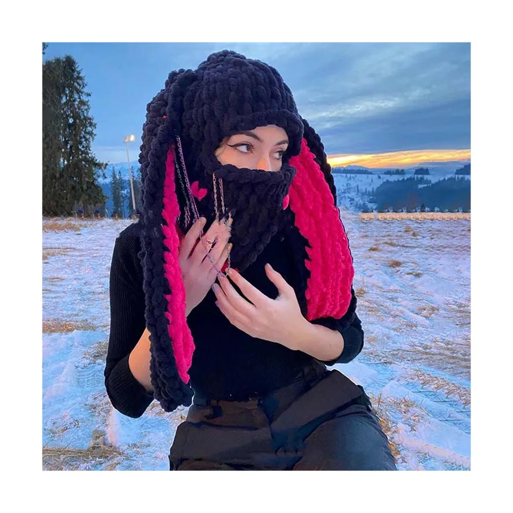 Cappello Invernale Con Passamontagna Con Passamontagna All'uncinetto Fatto A Mano. Protezione Per Il Collo E Il Viso. - Italia