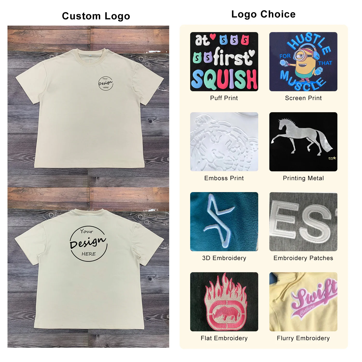 Heavyweight 300GSM Cotton Mens T Shirts High Quality Oversized Casual Streetwear Fashion Clothing with Vintage Graphic Print