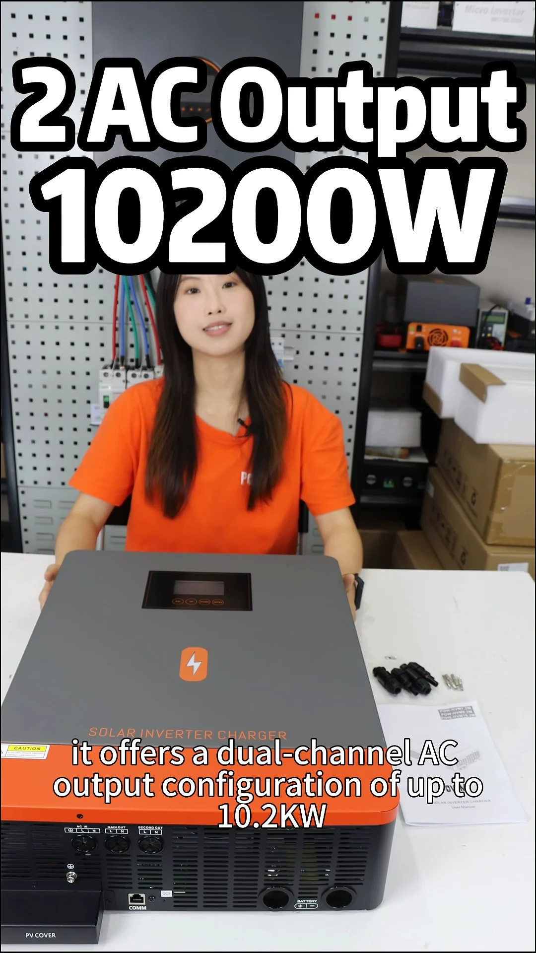 Powmr 10.2kw Dual Photovoltaic Input And Dual Ac Output 48v Dc To 220v ...