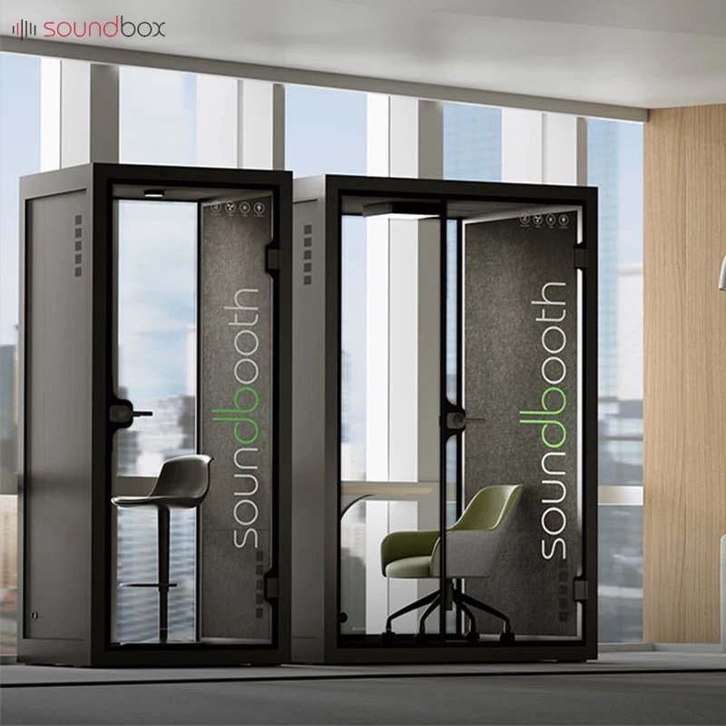 Soundbox Single Phone Booth Sound Proof Private Indoor Call Pod Coworking Space Phone Booth for Sales Office Pod