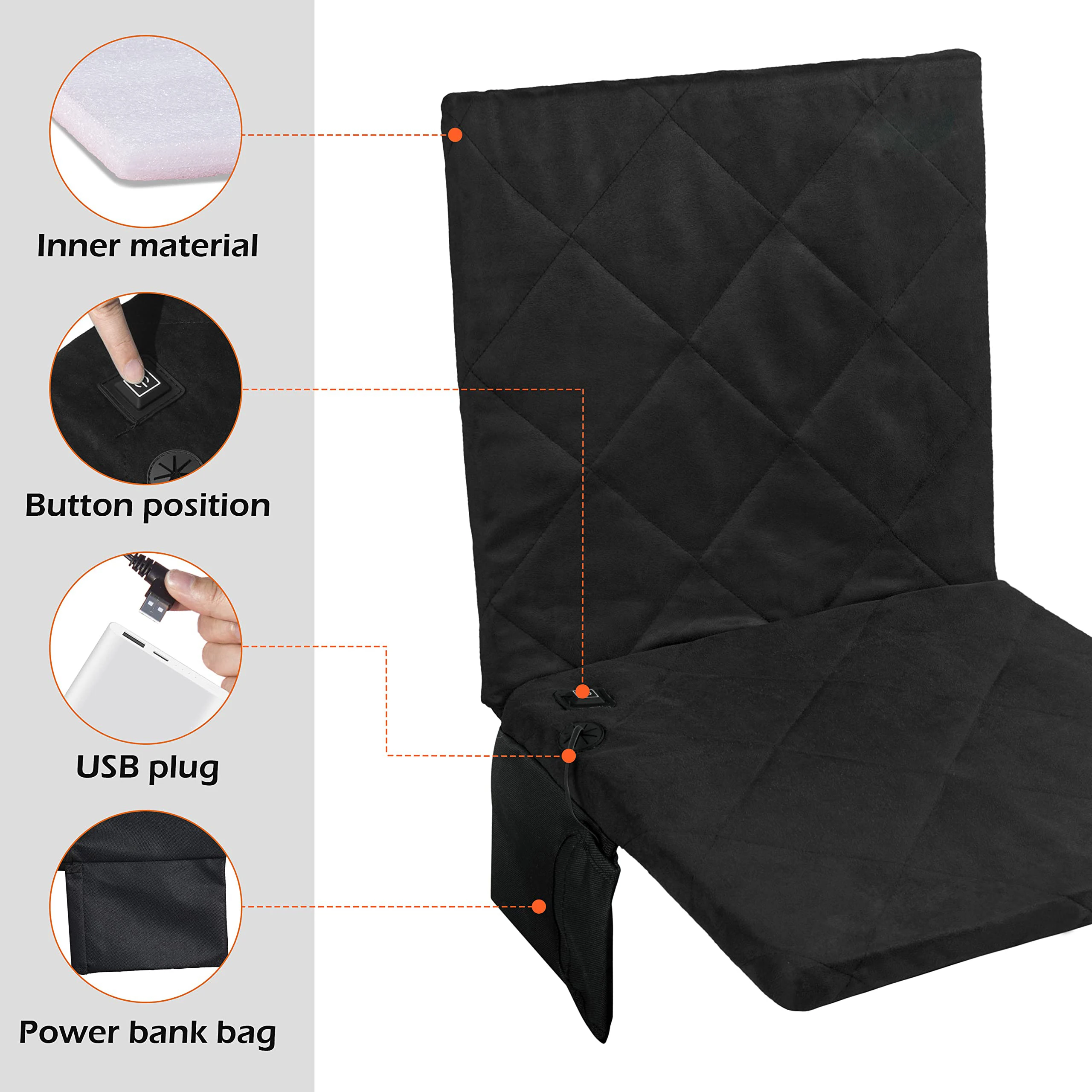 Stoov One verwarmd zitkussen Outdoor Grey