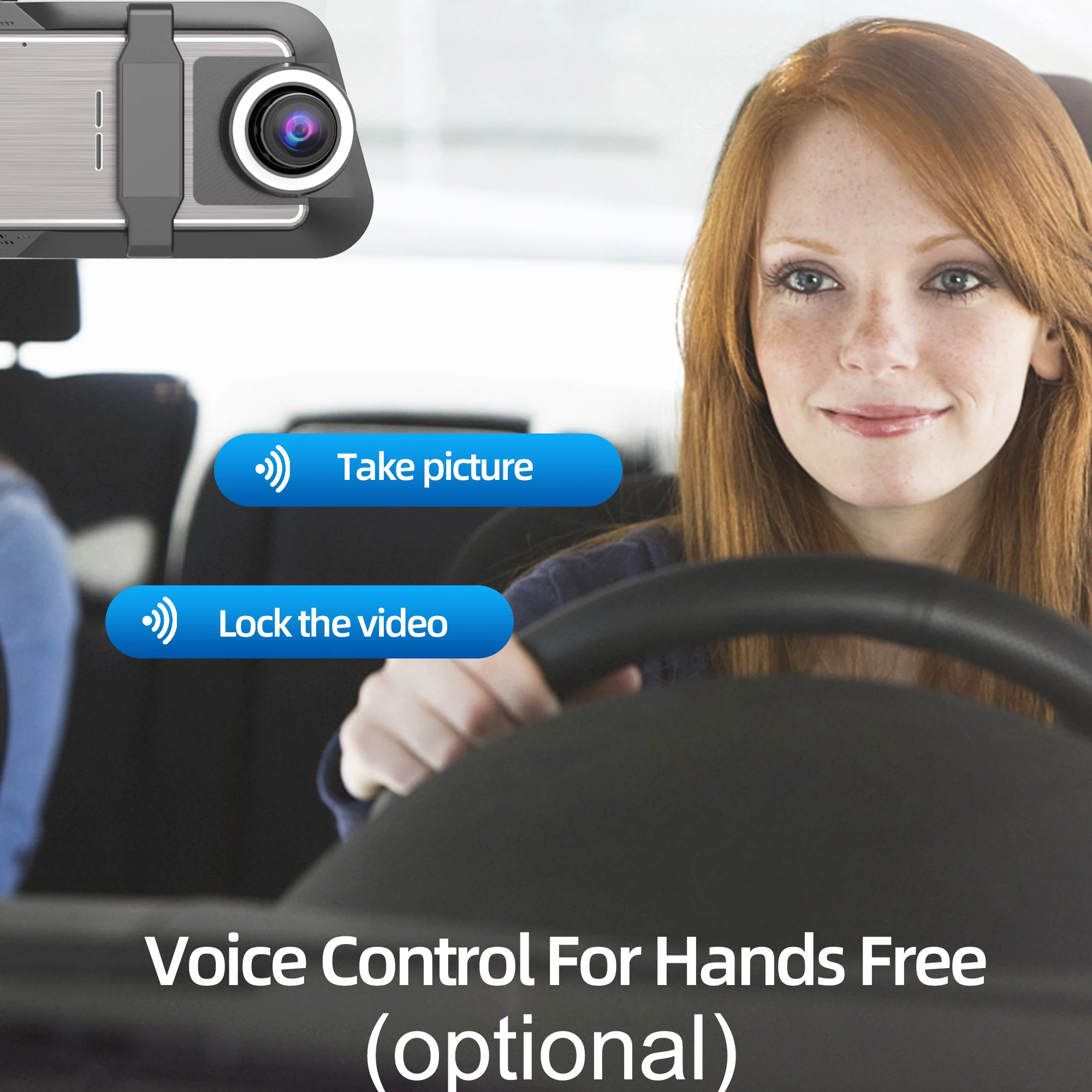2023 Zimtop New AI Voice Control Metal Car Camera Recorder Mirror Dash Cam Front and Rear Dash Cam 4K Wifi GPS Night Vision