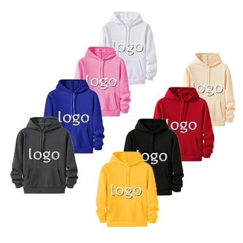 Custom logo pure cotton men hoodie sweatshirts set fleece jogger clothing blank oversize hoodie unisex pullover men's hoodies