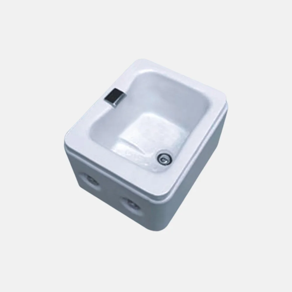 Lavabo de acrílico para pedicura y masaje de pies, moderno, color blanco, con desagüe para salón de belleza y hogar