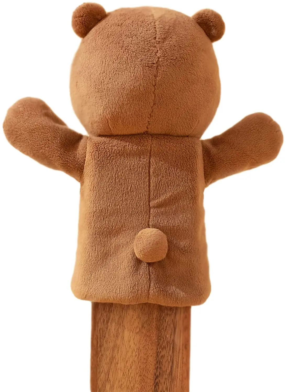 TEDDY BEAR PUPPET w Full Body HAND PUPPET Plush Heart Sweater MAGNETIC  HANDS 9”