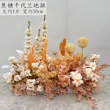 High quality rose Flowers Wedding Decoration  Flowers artificial plants and flowers row artificial