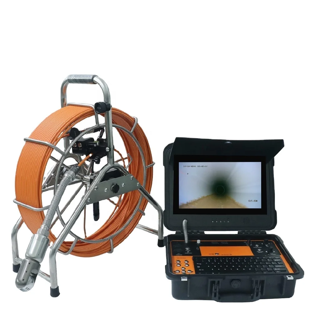 Vicam Push Rod Rigid Cable Reel with Meter Counter for Sewer Pipe