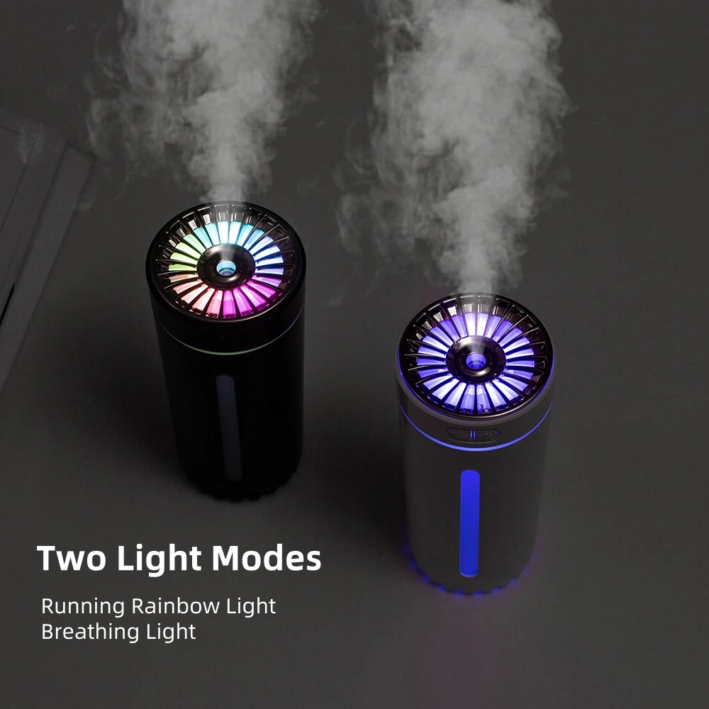 Humidificador Led Light Cool Mist Portable H2O Usb Rechargeable Ultrasonic Colorful Cup Mini Car Air Humidifier for Bedroom