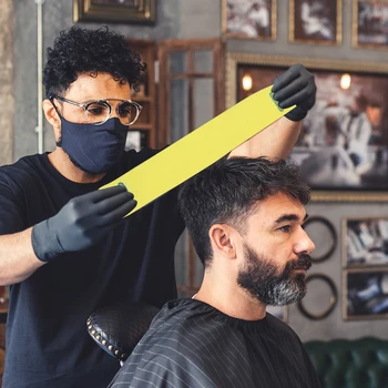 Flexible Paper Neck Strips for Salon Hair Cutting 5 Rolls Yellow Disposable Water Resistant Neck Roll Paper