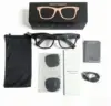 Black Frame+Anti-blue Lenses+2 Sunglasses Lenses