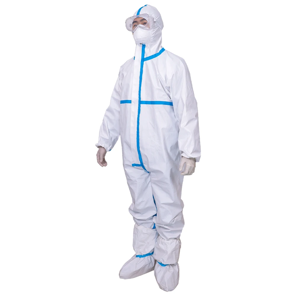 Waterproof Ppe Kit Coveralls Disposable Microporous Coverall Disposable ...