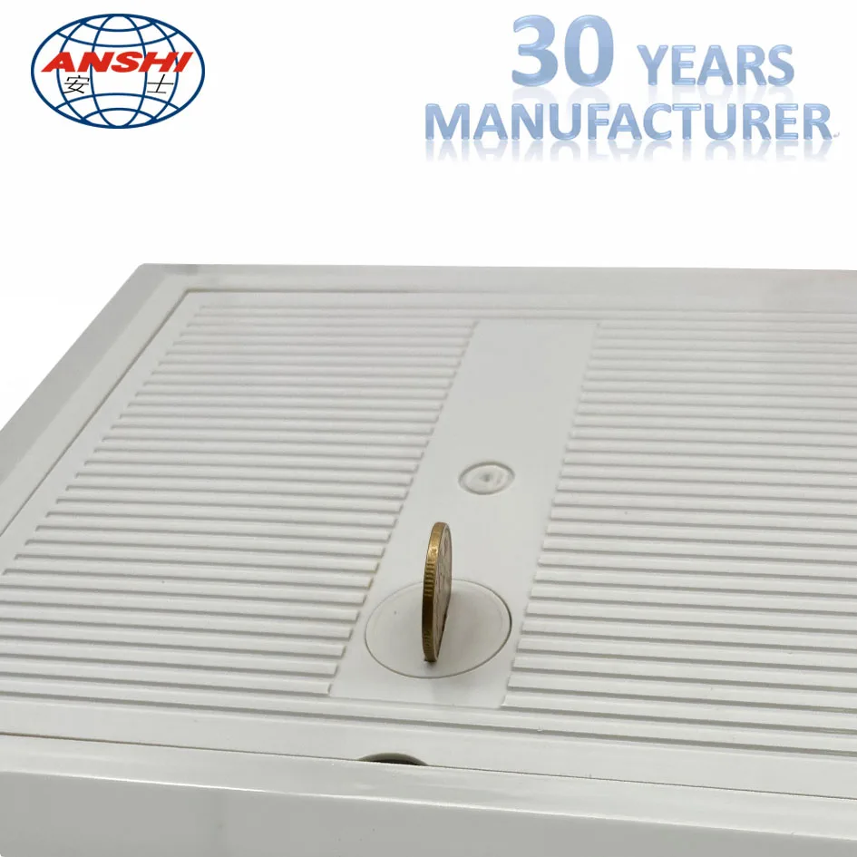ANSHI ISO9001 Indoor Coin Key Lock Krone Box 10/20/30 Pairs Plastic Telephone Distribution Box Telecom Parts