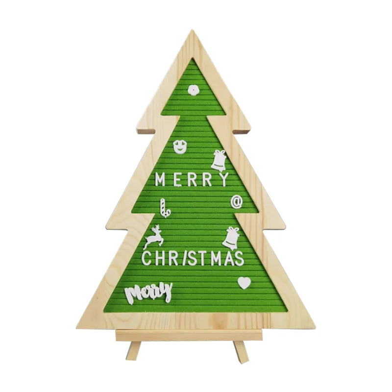 Pine Wood Christmas Tree Felt Letter Board Kit Buy Letter Board Kit,Pine Wood Felt Letter